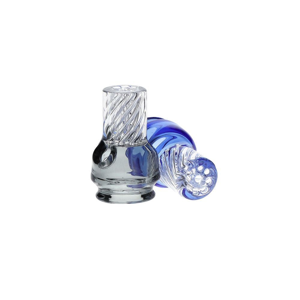 Pulsar Vortex Glass Mouthpiece Attachment for Puffco Pivot w/ Display Stand - RANDOM COLOR