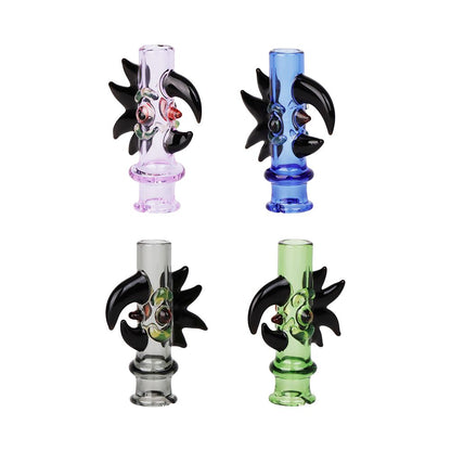 Pulsar Cockatoo Glass Mouthpeice Attachment for Puffco Pivot w/ Display Stand - RANDOM COLOR