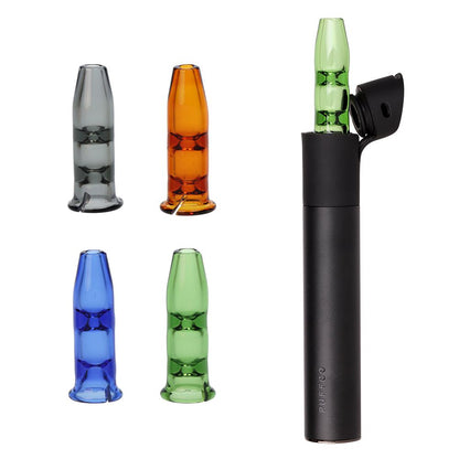 Pulsar Bullet Tip Glass Mouthpiece Attachment for Puffco Pivot w/ Display Stand - RANDOM COLOR