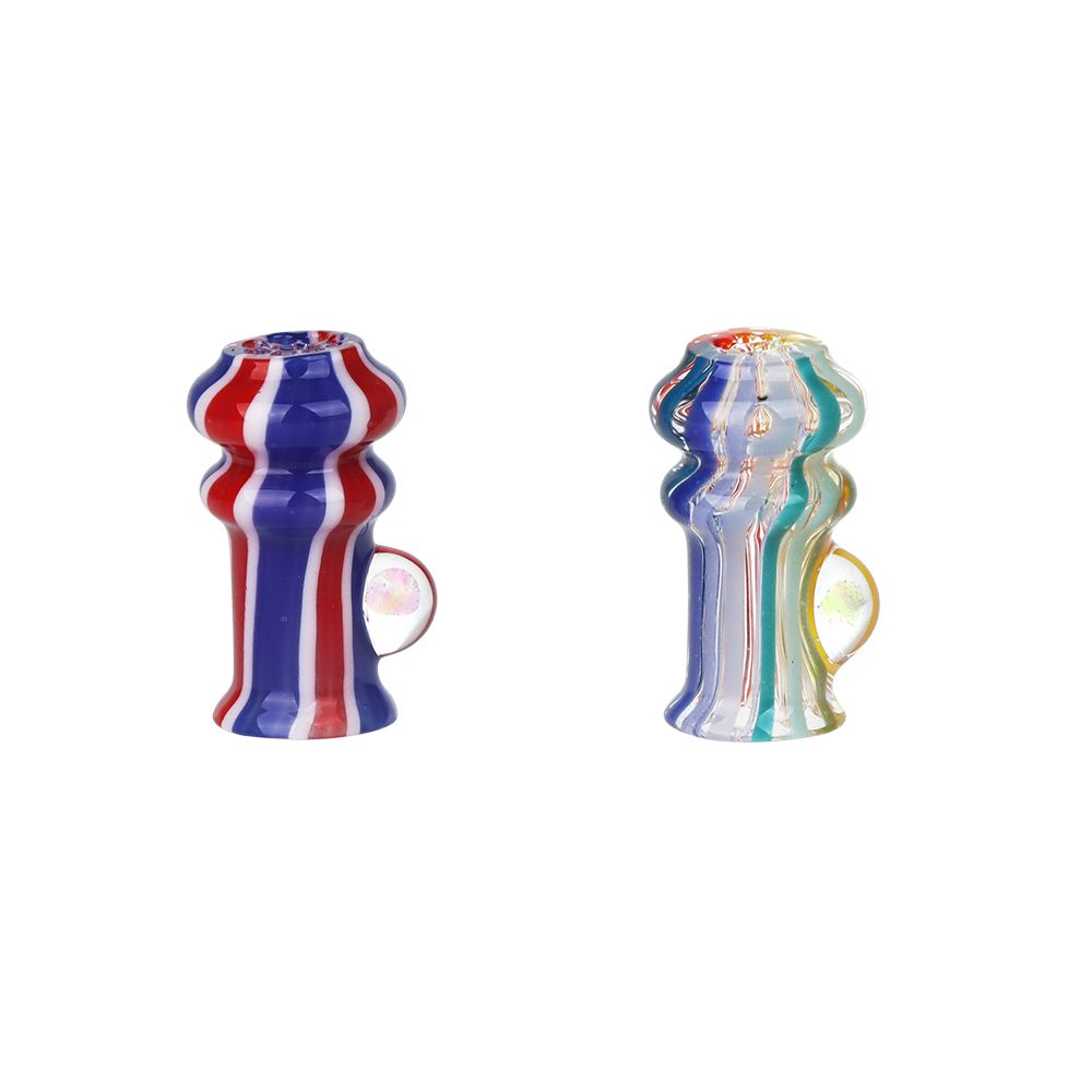 Pulsar Rainbow w/ Opal Glass Mouthpiece Attachment for Puffco Pivot w/ Display Stand - RANDOM COLOR