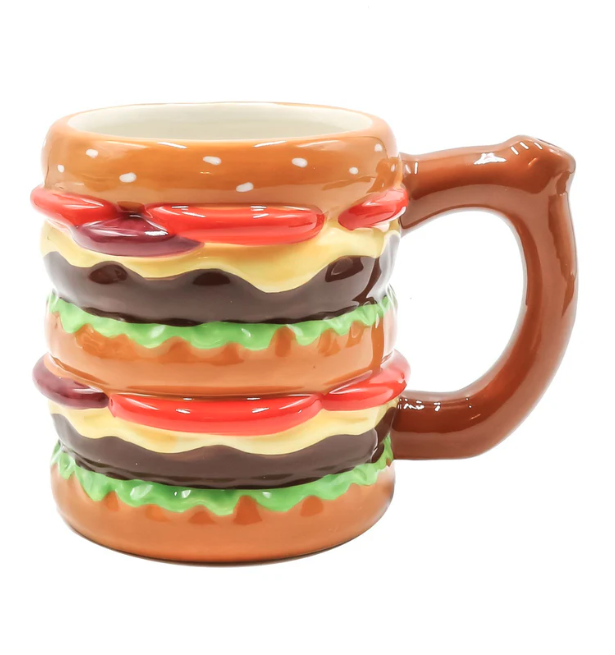 Double Cheese Burger Ceramic Mug Pipe | Fashioncraft