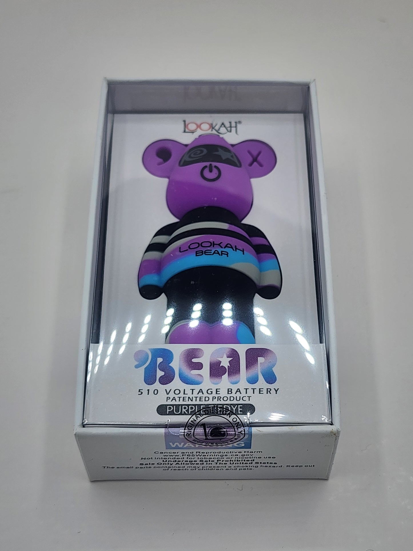 Lookah Bear 510 Cartridge Battery - Purple Tie Dye - Spring Steal Deal - Only 1 Available!