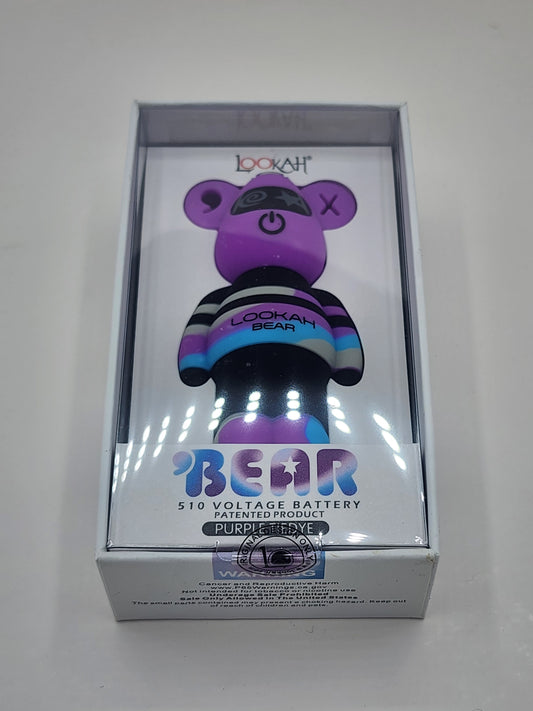 Lookah Bear 510 Cartridge Battery - Purple Tie Dye - Spring Steal Deal - Only 1 Available!